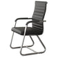 Black ribbed high back leather conference chair with fixed armrests and chrome cantilever base on a white background