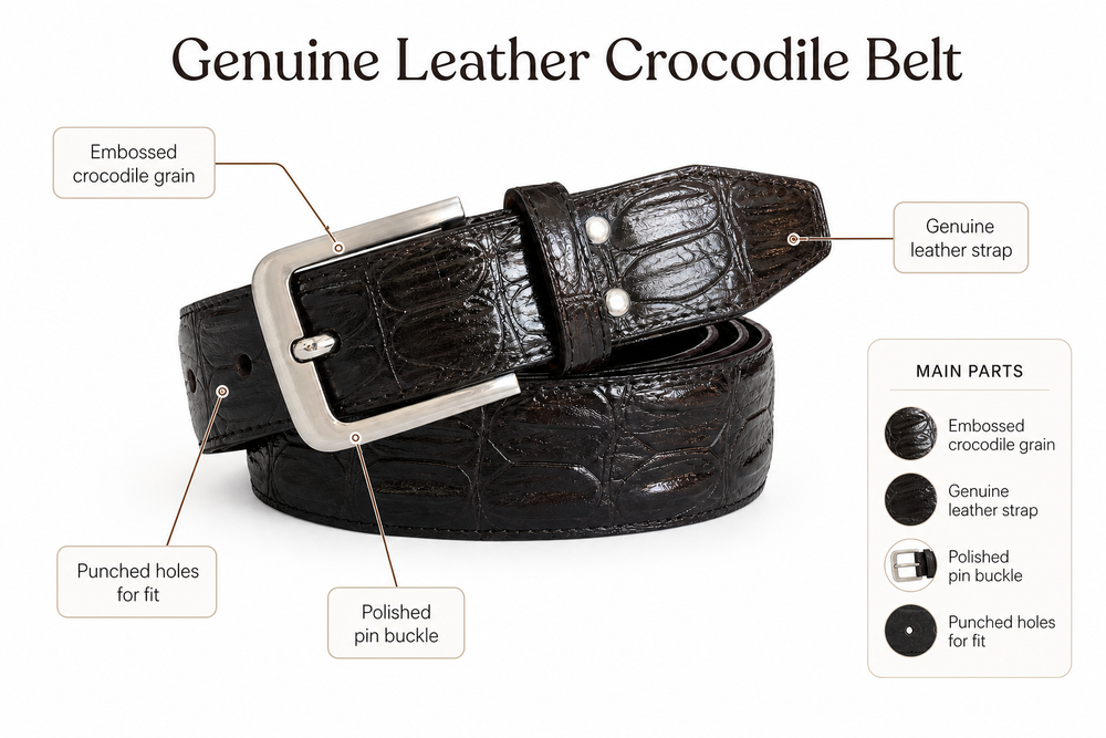 Embossed Crocodile Grain