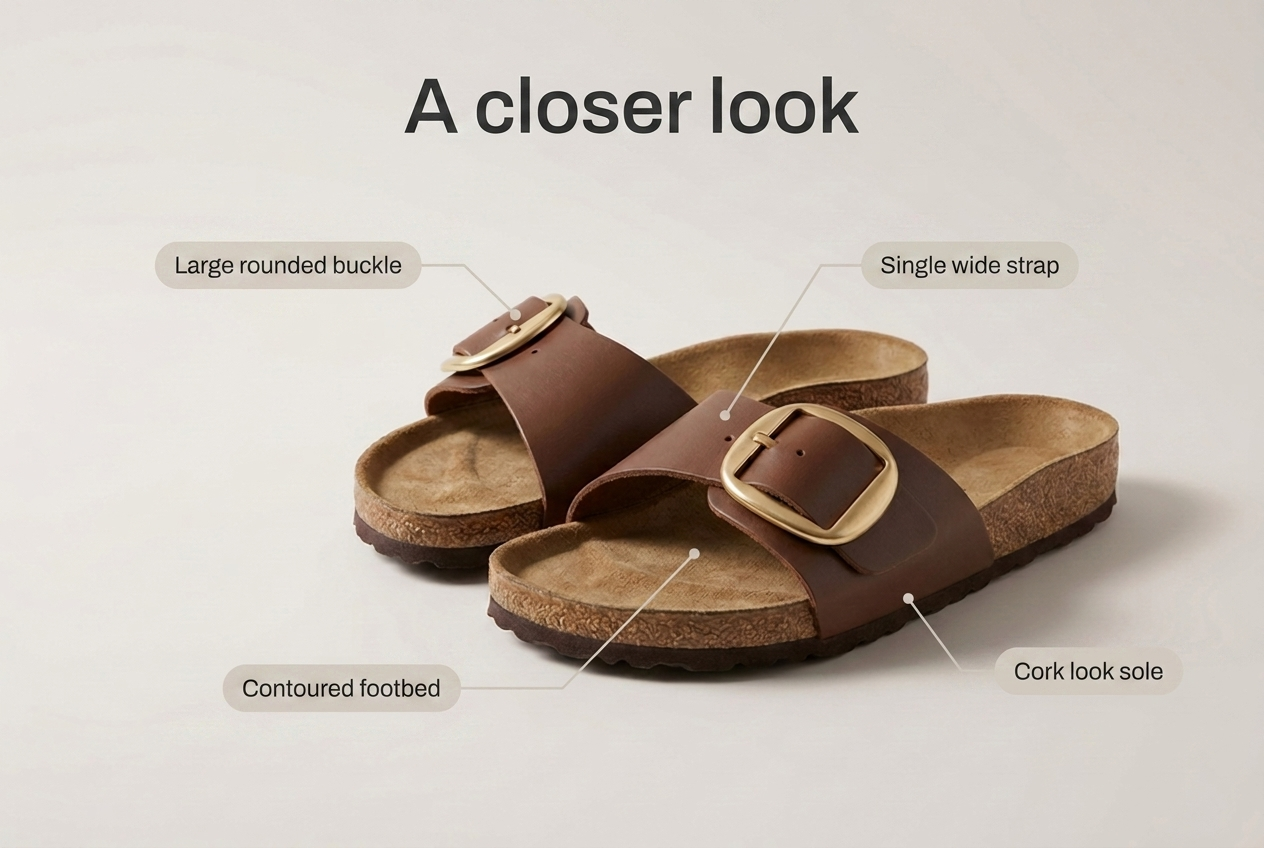 women-retro-flat-sandals-with-gold-buckle feature breakdown