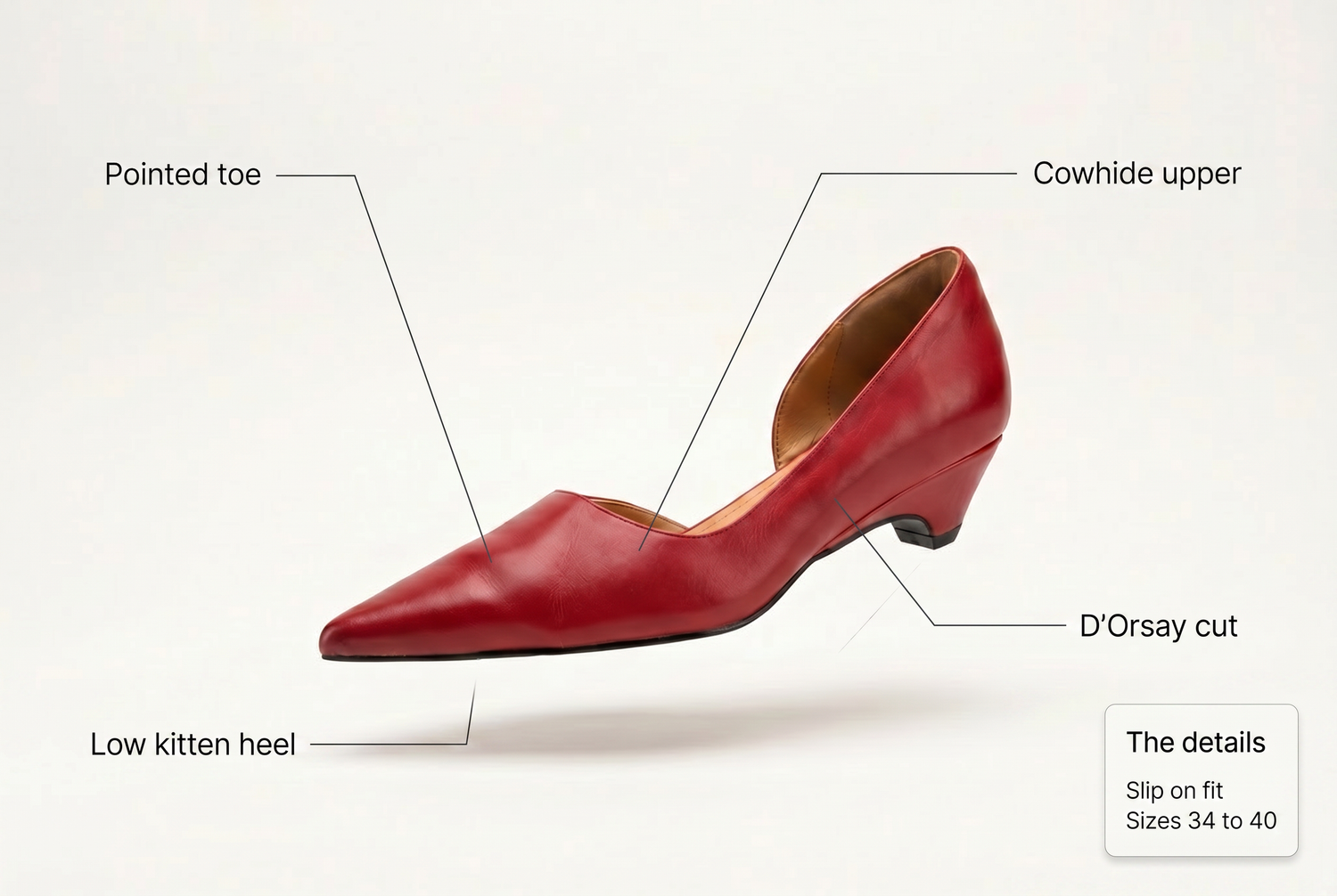 cowhide-retro-pointed-toe-sandals-women-s-sandals feature breakdown