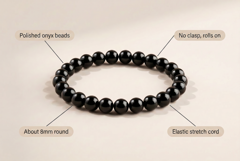 Polished Black Onyx Beads