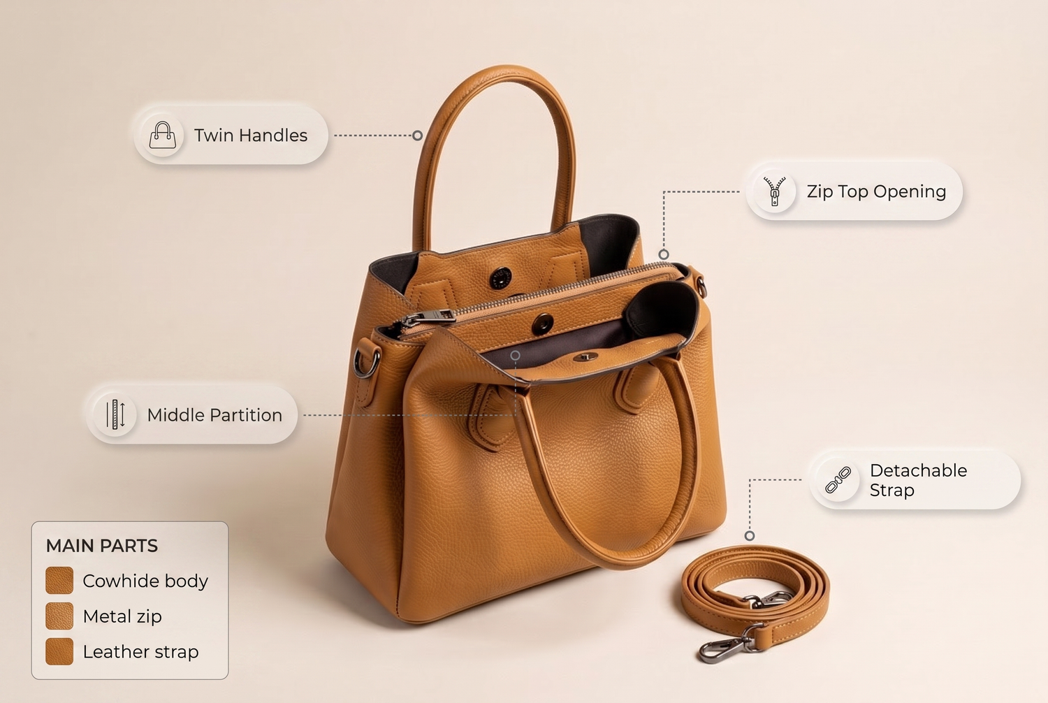 genuine-leather-women-crossbody-bucket-bag feature breakdown