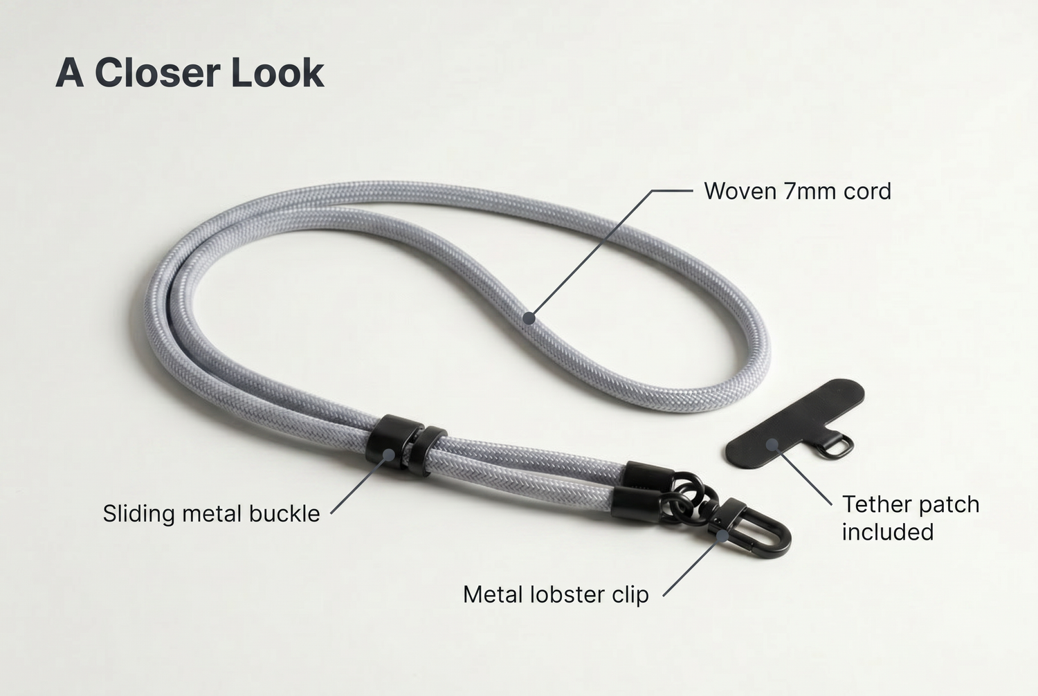 adjustable-phone-lanyard-with-metal-buckle feature breakdown