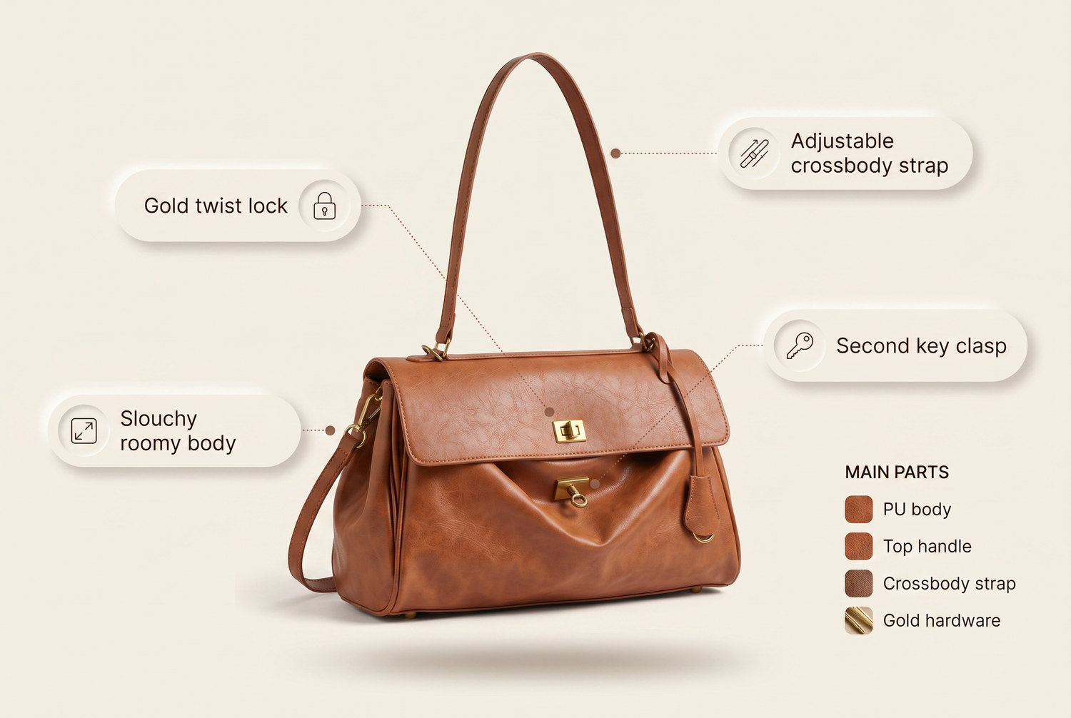 retro-large-capacity-tote-bag feature breakdown