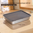 Square Container Black Lid 1pcs