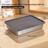 Square Container Black Lid 1pcs