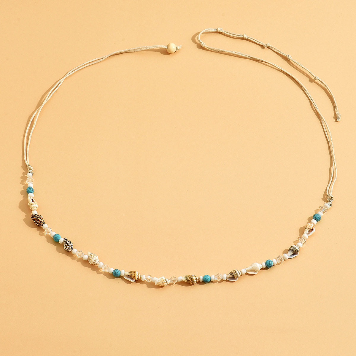 One of the waist chain designs in this range, photographed worn low across the waist