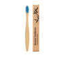 Kraft paper box labeled Bamboo Toothbrush one hundred percent biodegradable
