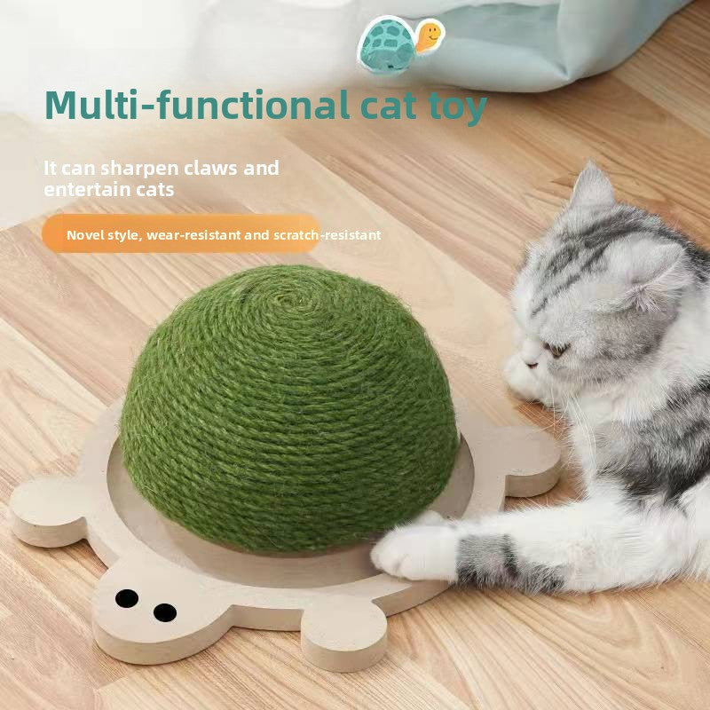 Turtle Shape Sisal Cat Scratching Board Toy