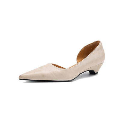 Cowhide Retro Pointed Toe Sandals | soft lighting studio shot