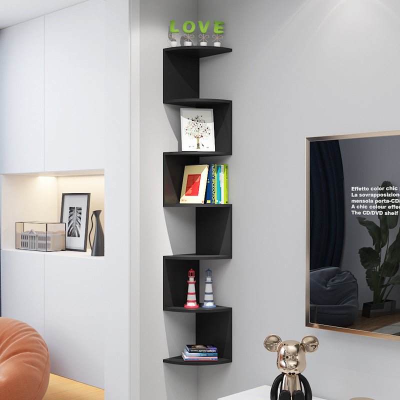 Corner Wall Mounted Storage Shelf Multiple Layers