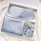 Alternative angle of the mulberry silk sleep gift set in the box