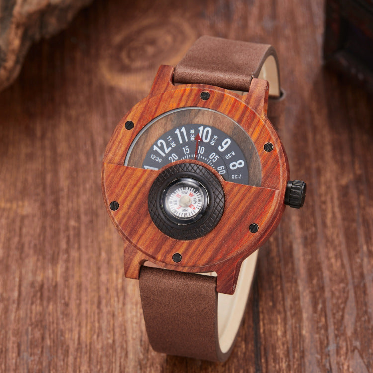 Multifunction Compass Wooden Watch | packaging and what is included