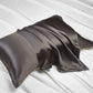 Mulberry silk pillowcase with a soft sheen resting on pale linen
