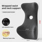 Grey memory foam back cushion shown without the neck bolster, front view