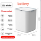 White 22L sensor trash can with feature icons and a 32 cm height mark, White-22l battery model option
