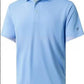 Men's short sleeve polo shirt with a solid body and a printed contrast collar, fitted cut in light polyester