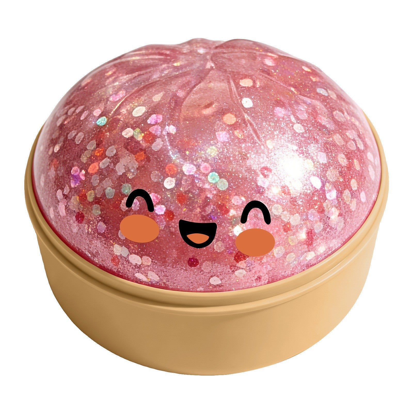 Group of steamed bun squishy toys showing the range of pearly colours