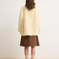 Faux Shearling Winter Coat | princess sleeve shoulder shape