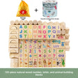 105pcs Wood NumLet Anim