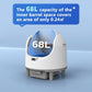 Side angle of the automatic cat litter box showing the waste drawer