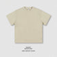 Solid color heavyweight cotton short sleeve tee with a crew neck and loose oversized American fit