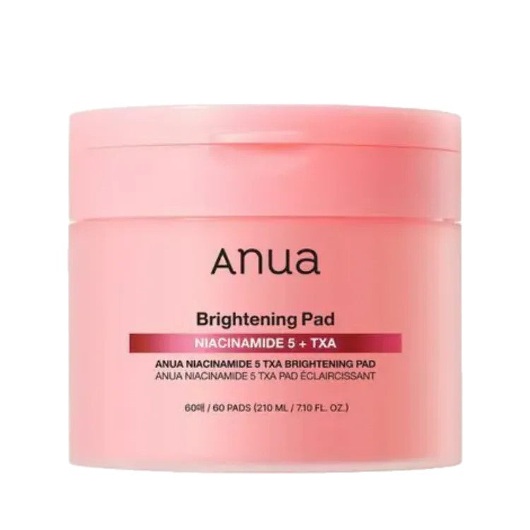 Skin-toning pads ingredient panel with niacinamide and TXA