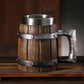 Imitation Wood Beer Mug Stainless Steel Cup
