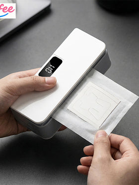 Portable Mini Heat Sealer with Digital Display for Filter Bags and Tea Bags