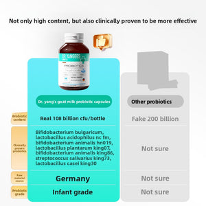 Front view of the resealable foil packaging for pet probiotics