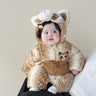 Brown Raccoon Romper FleeceWarm / 73 cm