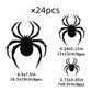 Black 3D bat wall stickers clustered near a corner of a white wall