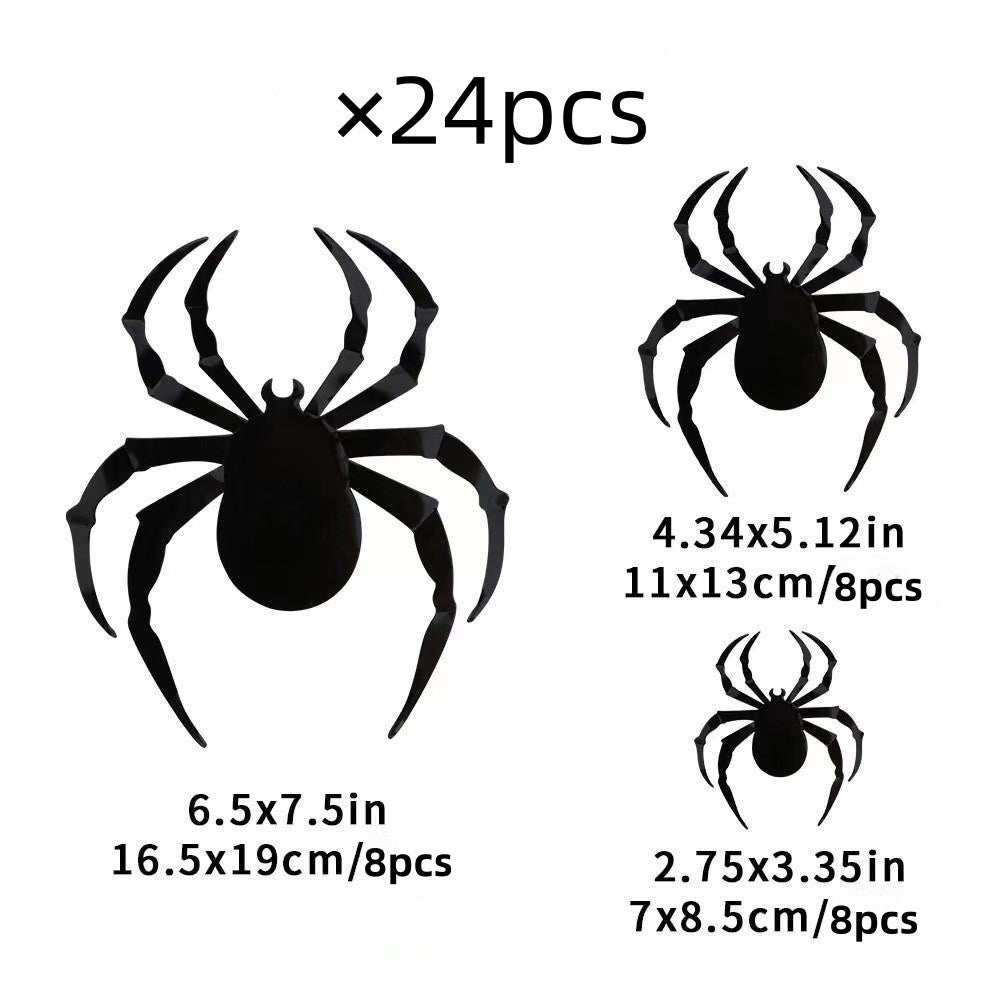 Black 3D bat wall stickers clustered near a corner of a white wall