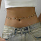 One of the waist chain designs in this range, photographed worn low across the waist