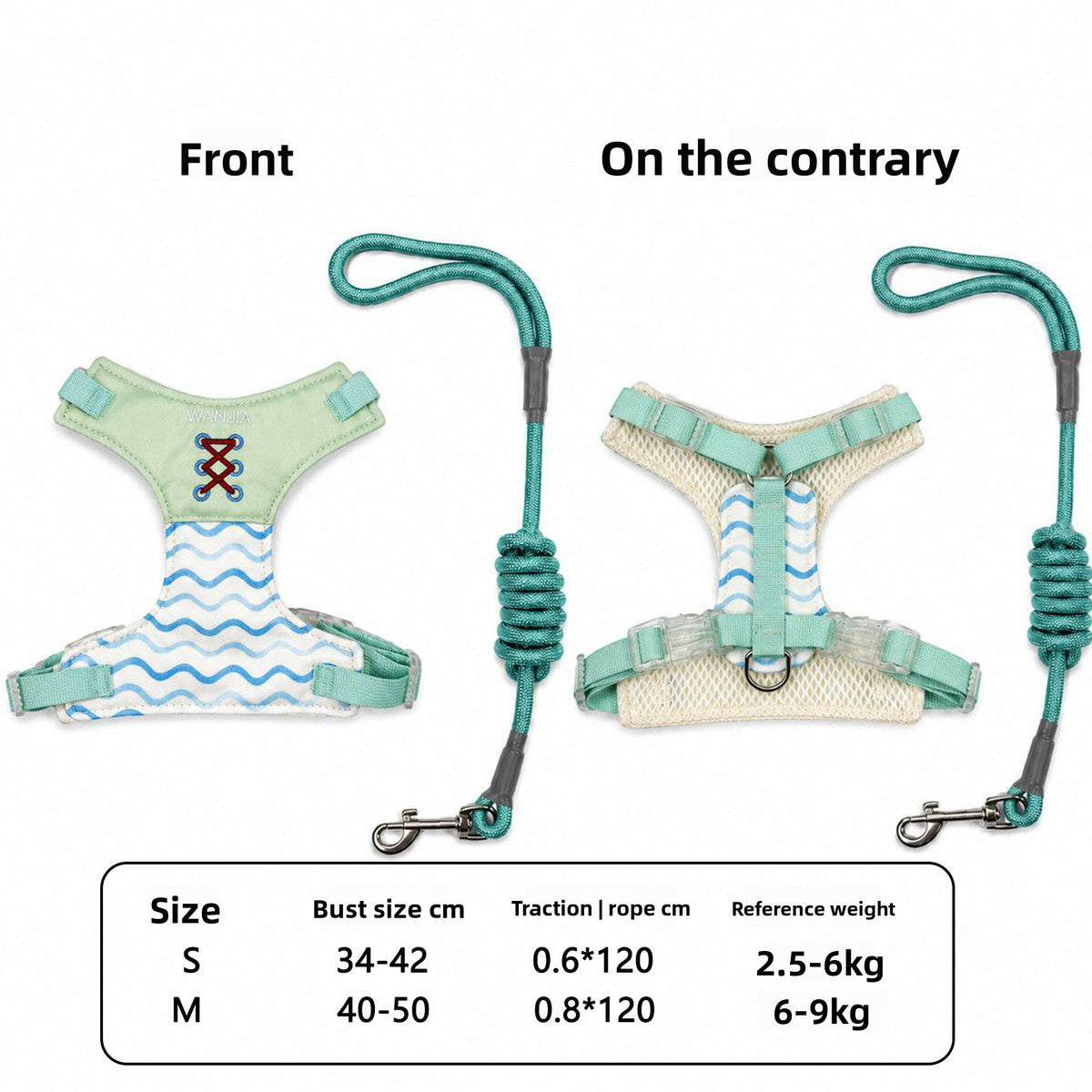 Adjustable Breathable Dog Harness Leash Set