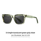 Retro square polarized sunglasses with a soft cloth and hard carry case