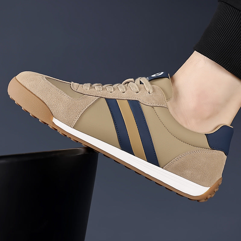 White casual sneaker styled with relaxed everyday outfit