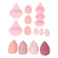 Teardrop foam beauty blender sponge shown on a plain white background
