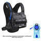 Close view of the waterproof fabric texture on the chest pack body