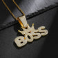 Crown pendant necklace shown from the side angle on chain