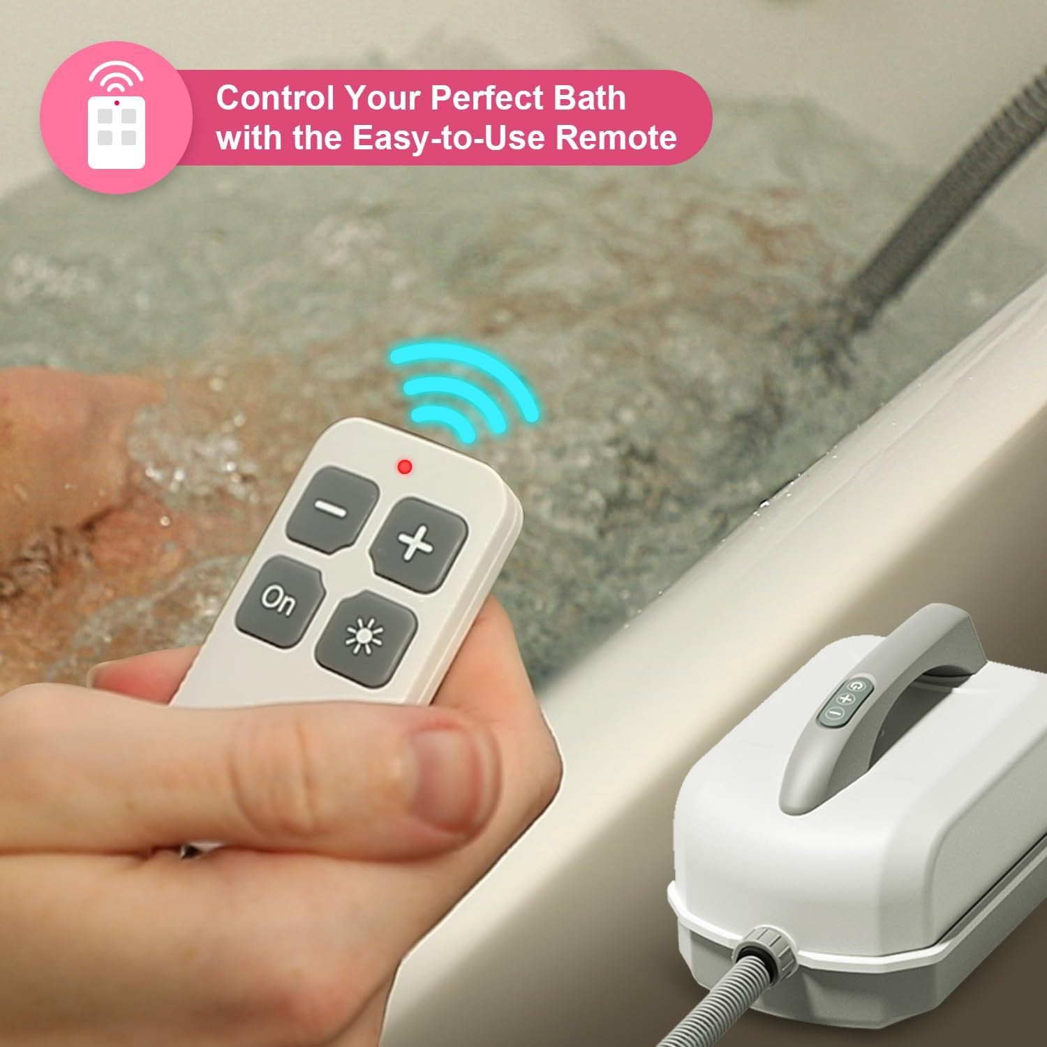 Bubble Bath Massage Mat | compressor with adjustable intensity