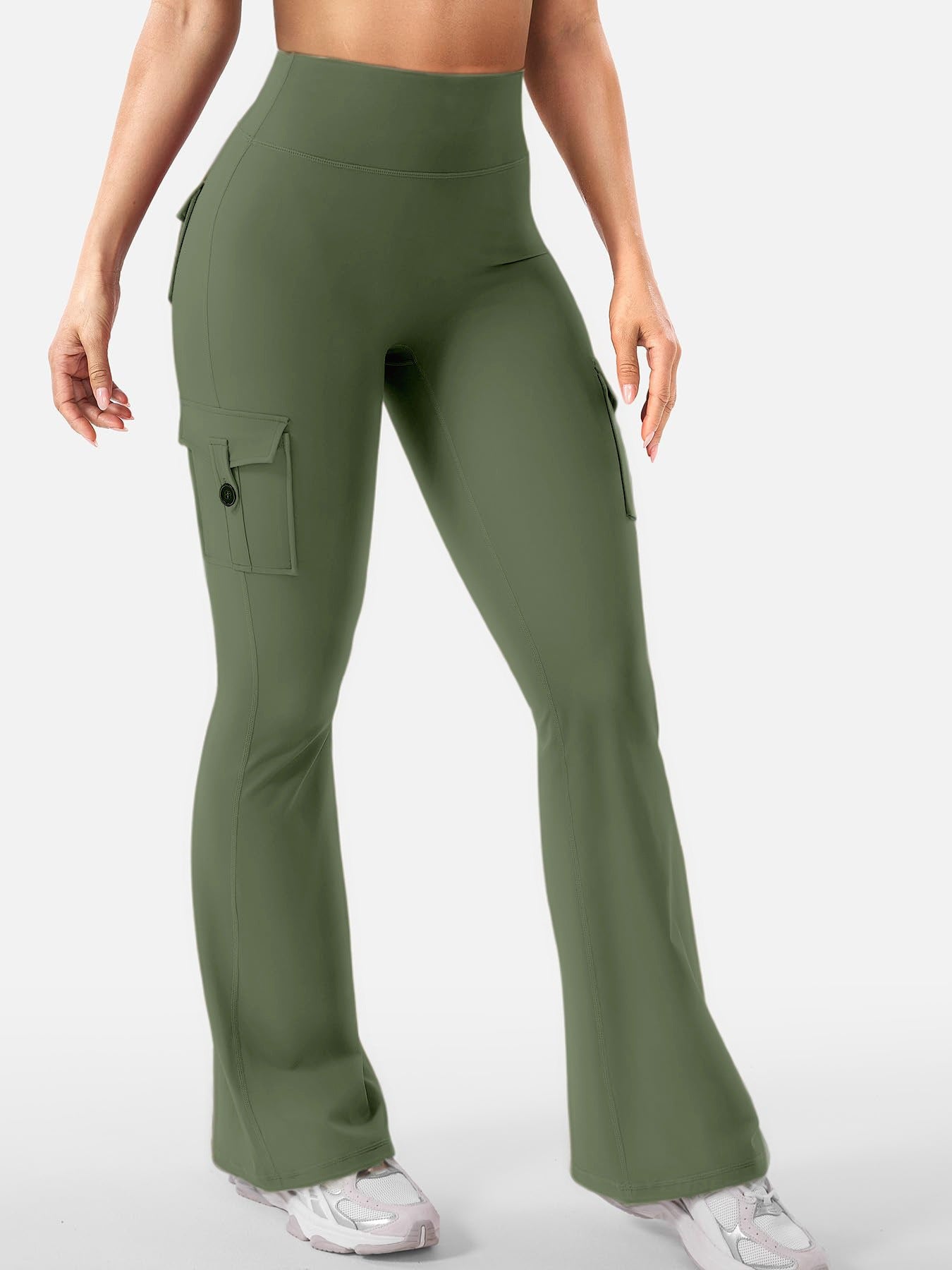 Women Cargo Pocket Flared | back view