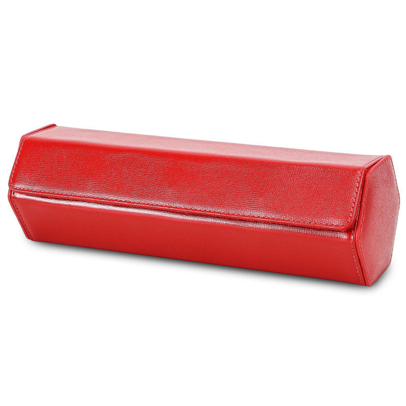 Quilted watch roll storage case on-set styling shot