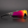 Translucent Gray Frame Red Lens