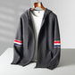 Double-sleeved knitted loose-fitting sweater coat