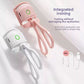 Maker panel showing both eyelash curler colours laid flat beside a USB charging cable