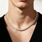 316 Stainless Steel Tennis Necklace with Zirconia