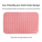 Domed PVC bathroom mat photographed flat, beaded perimeter running the full outline