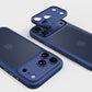 Detachable lens guard shown beside the phone case as a separate protective frame