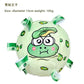Corn velvet plush pet toy with an embroidered face and a squeaker inside for play